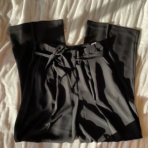 Super high waist wide leg trousers with front tie